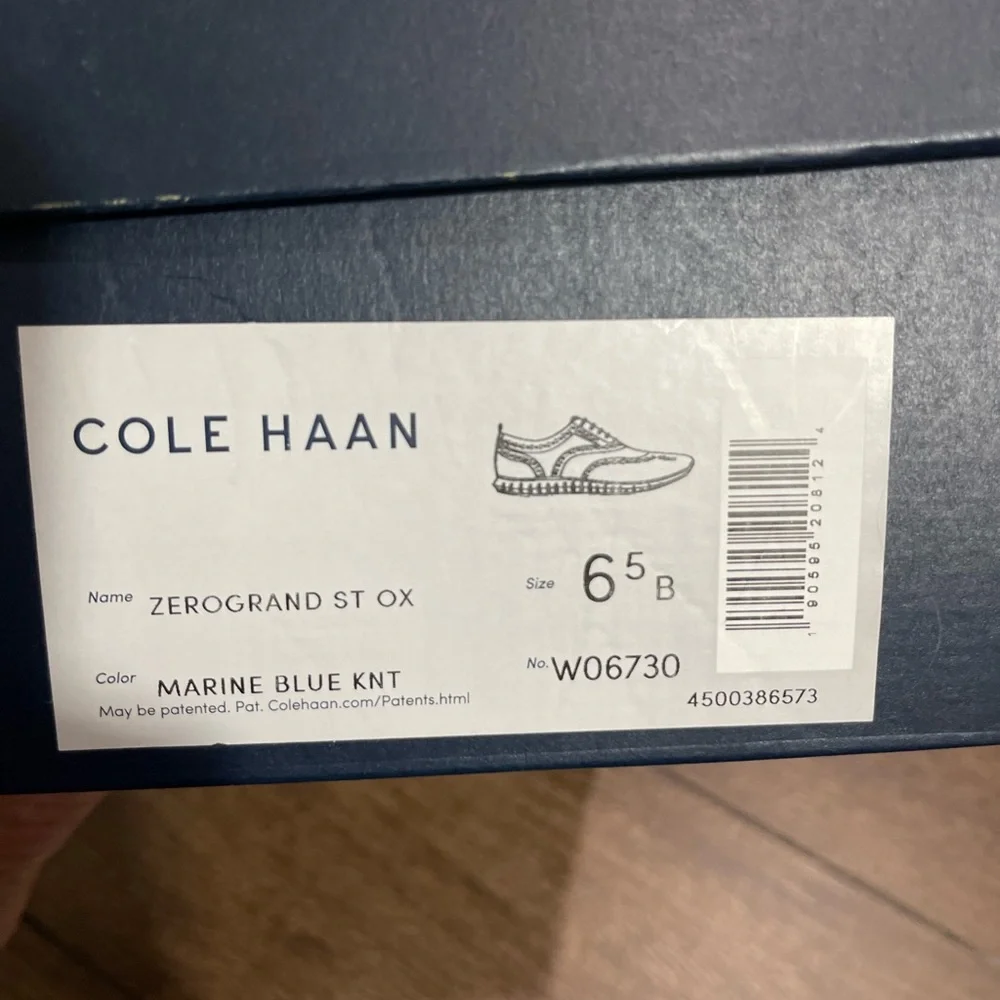 Come Hans ZeroGrand stitch-light Navy Blue oxfords Size 6.5 - Picture 7 of 8